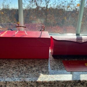 Cartier Eyeglasses with Red Case